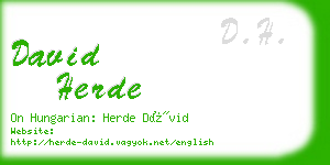 david herde business card